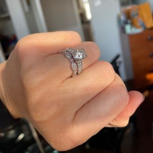 Moissanite engagement/wedding set. Size 6.5